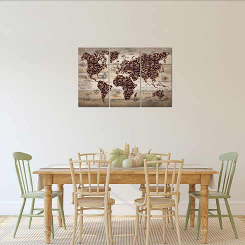 Wandbilder Wohnzimmer XXL Küche Kaffee Moderne Bilder Weltkarte